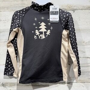 Stonz Sun Shirt Toddler 4T Black Night Camper Polka Dot Outdoors NWT